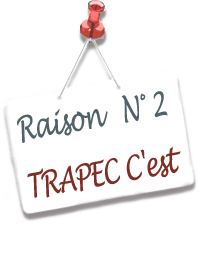 Panneau annonçant la raison N°2 d'adopter la méthode TRAPEC