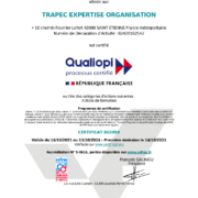 NOS FICHES FORMATION Certificat_QUALIOPI Audit_initial TRAPEC EXPERTISE ORGANISATION